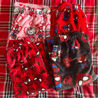 Spider Man Sleeping Pajama Pants Flannel Soft Casual Pants Cartoon Home Trousers Couple Gifts