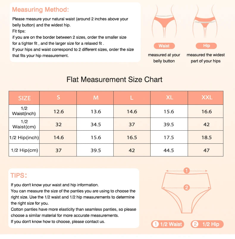 Menstrual Panties Women Abundant Flow Menstrual Period Panties High Waist Menstrual Cycle Absorbent Underwear Leak Proof Panties