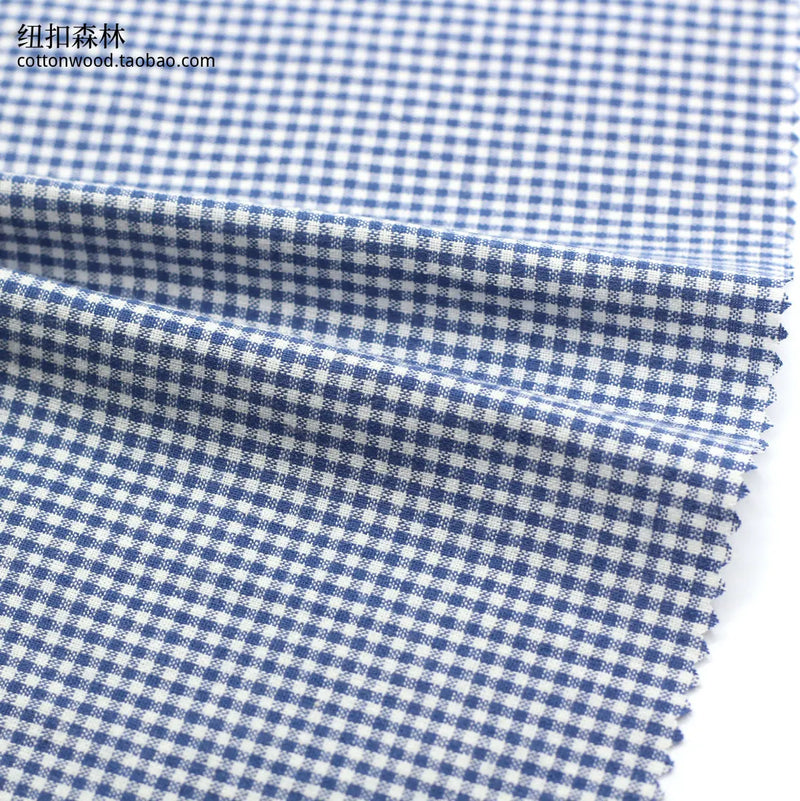 145x50cm Customized 2mm Cotton Small Plaid Fabric Yarn-Dyed Chaoyangge Doll Clothes Handmade Fabric DIY Fabric