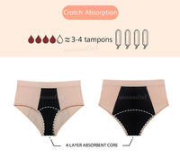 Menstrual Panties Women Abundant Flow Menstrual Period Panties High Waist Menstrual Cycle Absorbent Underwear Leak Proof Panties