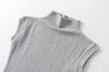 Womens Sleeveless Turtleneck Tops Summer Stretch Slim Fit Short Sleeve Mock Neck Women's Causal Basics High Neck Tank Tops