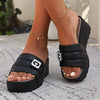 Women's 9cm Increased Wedges Slippers 2023 Summer Breathable Casual Platform Slides Shoes for Women Light Slip on Female Sandals