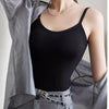 Summer Sexy Black Tank Top Women Sleeveless T-Shirt Fitness Sport Vest Tank Top Simple Solid Thin Camisole Female Undies