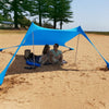 Outdoor Beach Tent Sun Shelter Camping Shades Tents Windproof One-piece Beach Canopy Tents UPF50+ Portable Family Tent For Bea