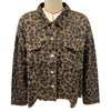 Fashionable And Trendy 2024 Women's Leopard Denim Jackets Fashion Female Casual Lapel Button Down Chest Pocket Jacket Denim Coat