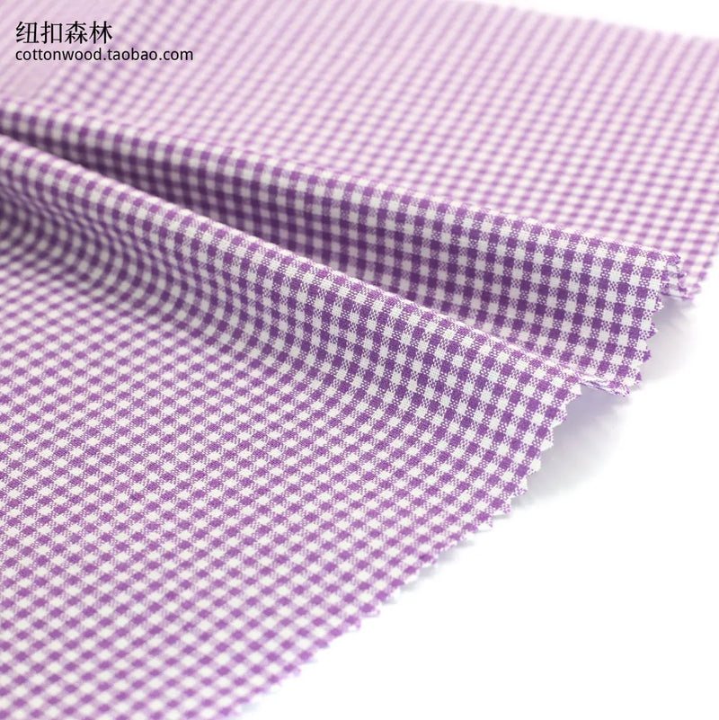 145x50cm Customized 2mm Cotton Small Plaid Fabric Yarn-Dyed Chaoyangge Doll Clothes Handmade Fabric DIY Fabric