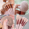 Professional Fluffy Makeup Brushes Set 13PCS Soft Eyebrow Eyeshadow Eyeliner Blush Lip Foundation Contouring Brushes Makeup Tool