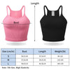 2 Pieces Women Tank Tops Sexy Going Out Sports Ribbed Summer Tops Crop Tops for Ladies Black+Pink