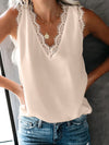 Lace Detail V-Neck Tank