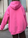 Pocketed Dropped Shoulder Long Sleeve Hoodie