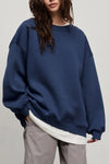 Oversize Round Neck Dropped Shoulder Sweatshirt