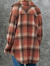 Plaid Button Up Long Sleeve Jacket