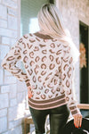 Leopard Mock Neck Long Sleeve Sweater