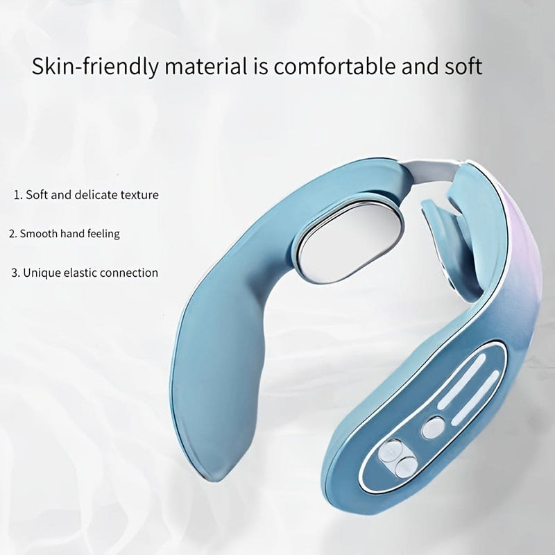 Neck Acupoint Lymphatic Massager, Electric Pulse Neck Massager, Intelligent Heated Neck Massager, Reducing Fat And Wrinkles, Promoting Blood Pressure Circulation, And Soothing Muscles