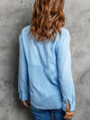 Elegant Spring/Fall Linen Shirt for Women: Versatile, Durable & Easy-Care; Perfect Blend of Style & Comfort