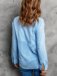 Elegant Spring/Fall Linen Shirt for Women: Versatile, Durable & Easy-Care; Perfect Blend of Style & Comfort