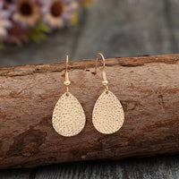 Gold-Plated Alloy Teardrop Earrings