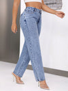 Mid-Rise Waist Jeans with Pockets