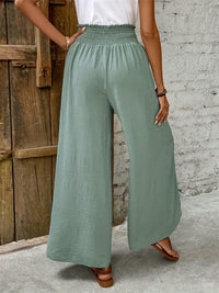 Tied High Waist Wide Leg Pants