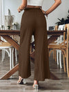 Pocketed Elastic Waist Wide Leg Pants