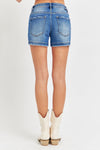 RISEN Low Rise Slit Denim Shorts