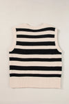 Color Block Round Neck Sweater Vest