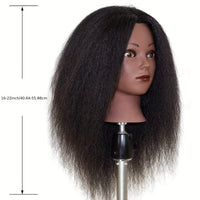 Premium Mannequin Head With 16inch 100% Real Human Hair Yaki Straight Hair For Hairdresser Training Perfect For Professional Use