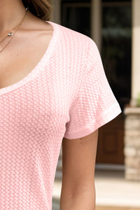 Full Size Scoop Neck Short Sleeve Top