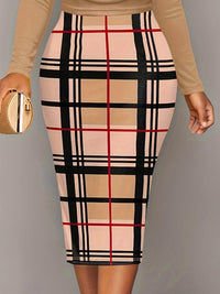 Plus Size Plaid Long Sleeve Mini Dress