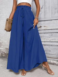 Tied High Waist Wide Leg Pants