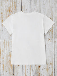 Graphic Round Neck Short Sleeve T-Shirt