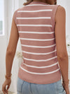 Striped V-Neck Knit Tank