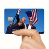 2pcs Stylish Trump PVC Credit Card Stickers - Ultra-Thin, Waterproof, Scratch-Resistant, Anti-Slip Decorative Skins For Credit Cards & Key Cards