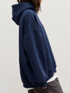 Pocketed Dropped Shoulder Long Sleeve Hoodie