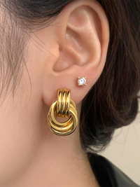 Geometric multi-layer hoop earrings earrings new style women's fashion versatile accessories