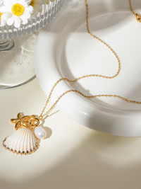 New ocean series pearl accessories, fashionable and versatile starfish shell necklaces and necklaces