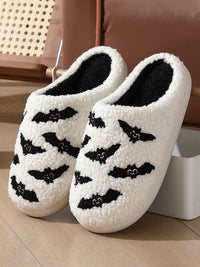 Halloween Love Skeleton Hand Pattern Home Plush Warm Slippers