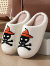 Halloween Love Skeleton Hand Pattern Home Plush Warm Slippers