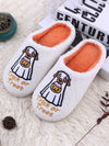 Halloween Cartoon Pumpkin Dog Plush Couple Indoor Comfort Slippers