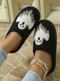 Halloween new cotton slippers for men and women at home skull screaming cotton slippers