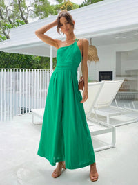 New casual, comfortable and refreshing sleeveless waistless backless loose wide-leg jumpsuit