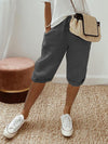 New women's pocket elastic casual trousers