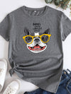 New puppy print round neck short sleeve T-shirt