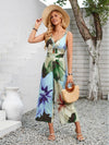 New printed shoulder strap hollow jumpsuit