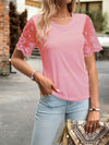 New casual lace short-sleeved T-shirt