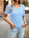 New casual lace short-sleeved T-shirt