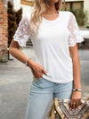 New casual lace short-sleeved T-shirt