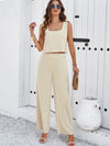 New casual sleeveless vest + trousers suit