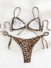 Women's Bikini Ruffled Leopard Print Sexy Tankini Swimsuit