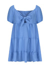 Fashionable and versatile strappy V-neck short-sleeved dress